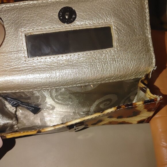 Bob Mackie Tortoise Shell Vinyl Tote Bundle Brighton Leather - Picture 10 of 13